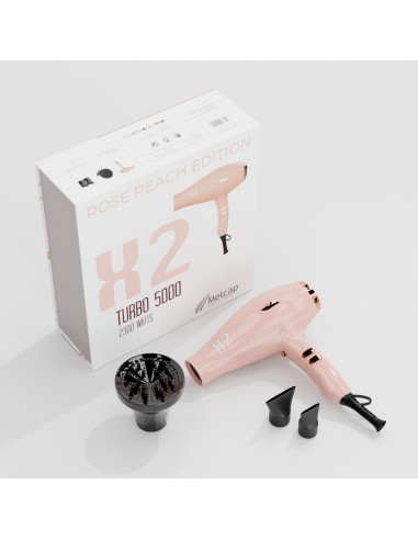 MELCAP Secador de Pelo X2 Rose Peach...